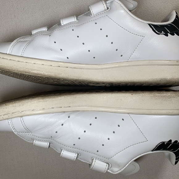 Adidas Stan Smith sneakers Mens 8 White with triple hook & loop closure - Picture 5 of 9